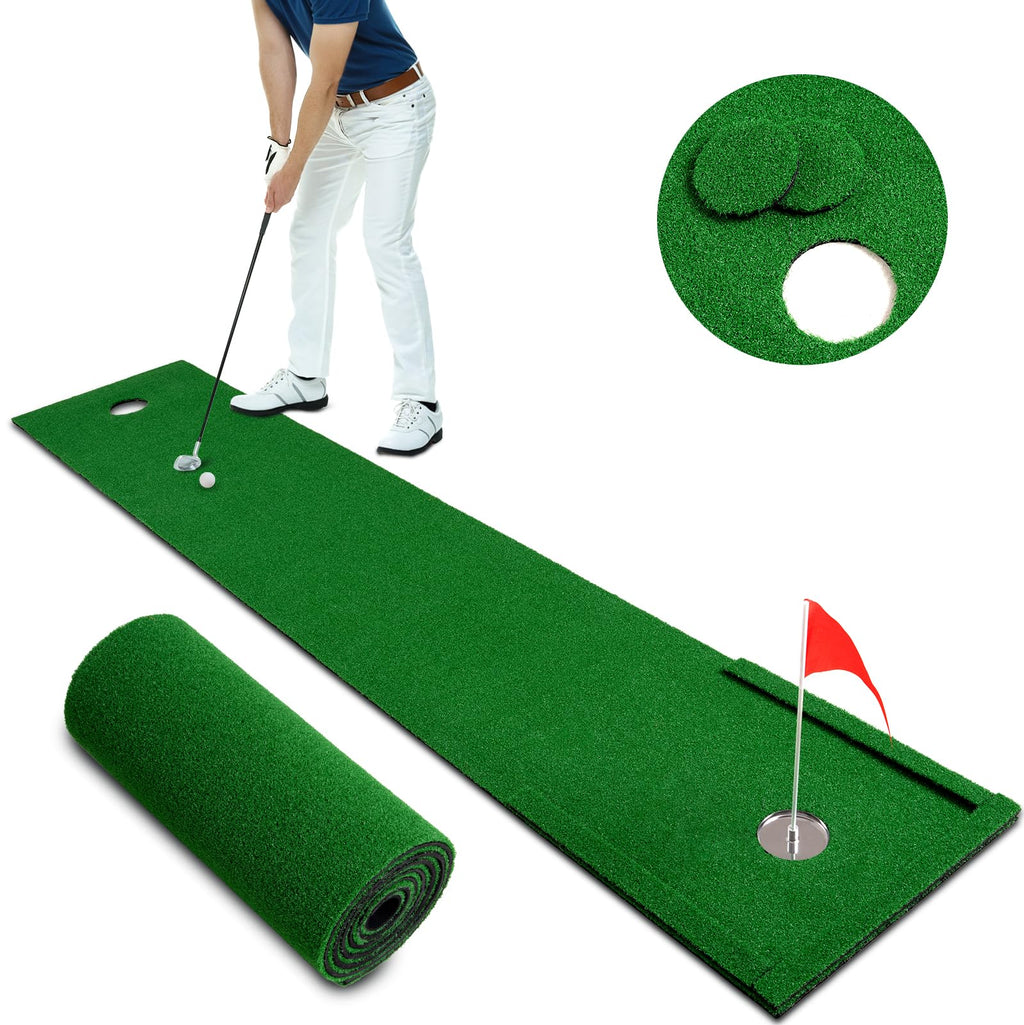 Putting Green Golf Putting Mat Non-Slip Professional Practice Trainning Mat for Indoor Outdoor (Putting Green)