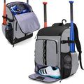 GOBUROS Baseball Backpack Holds Up to 4 Bats, Softball Bat Bag with Separate Shoe Space and Multiple Pockets for Essentials