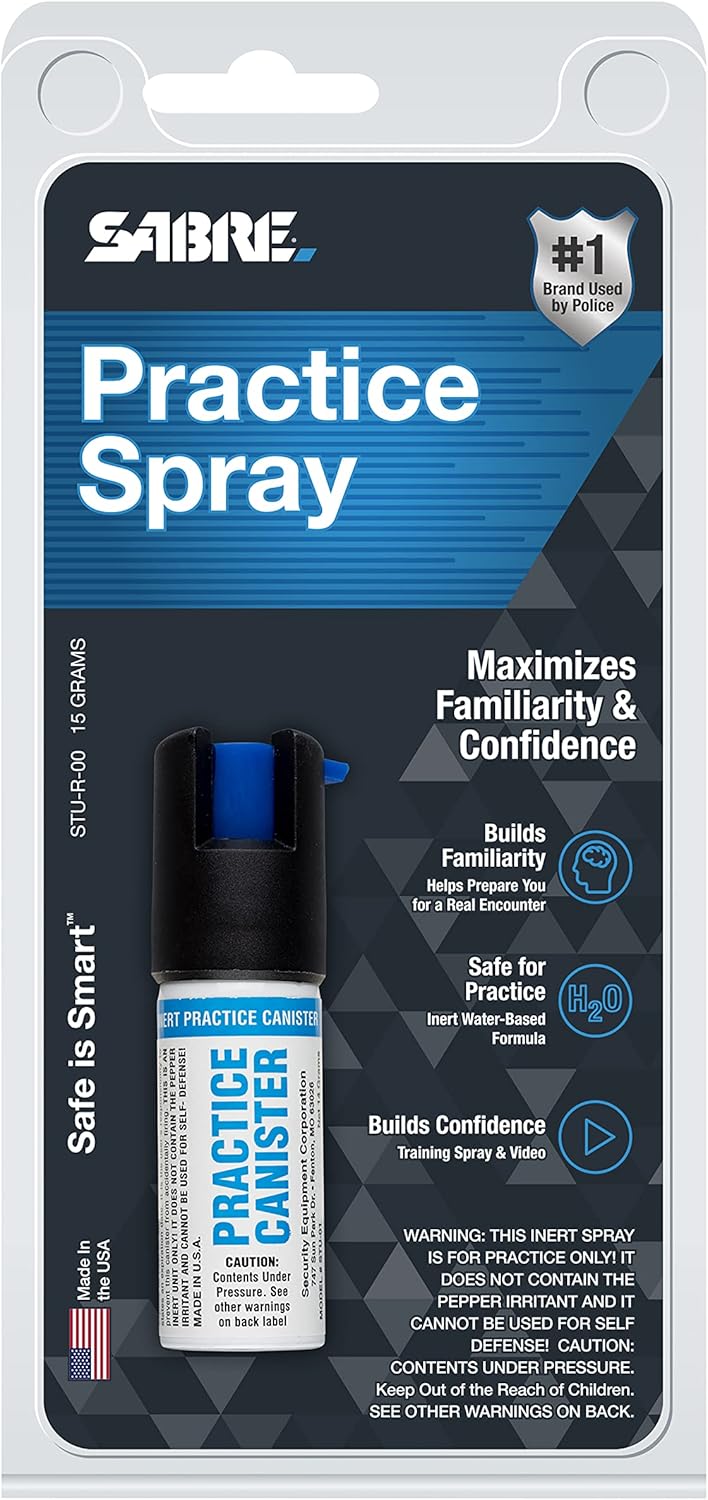 SABRE Practice Spray - Inert Water-Based Formula for Confidence & Muscle Memory | 10-Foot Range
