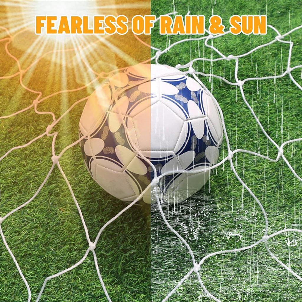 Soccer Goal Nets | Replacement Football Net for 6' x 4', 8' x 6', 12' x 6', 24' x 8' Goals - Posts Not Included