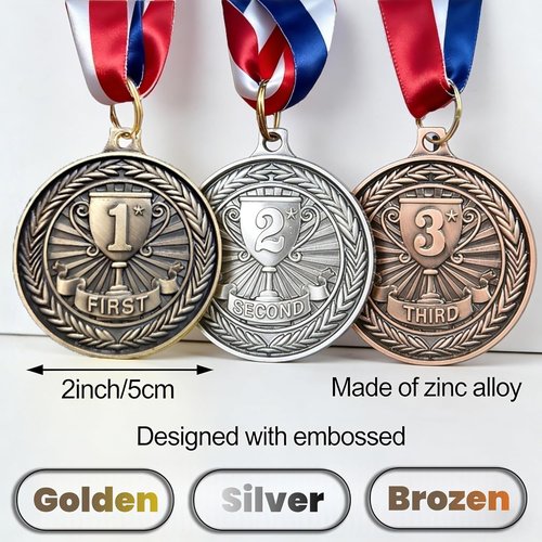 Medals for Awards - Olympic 1st, 2nd, 3rd Place Medals | Gold, Silver, Bronze for Sports Competitions