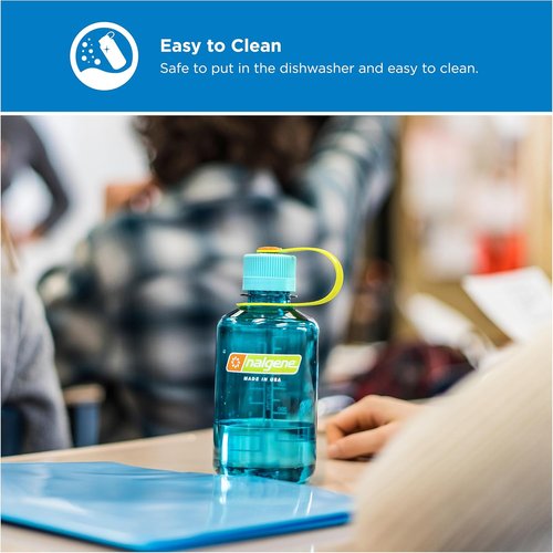 Nalgene 16 oz Narrow Mouth Water Bottle - BPA-Free, Durable & Leak-Proof | Lightweight Aubergine Travel Bottle