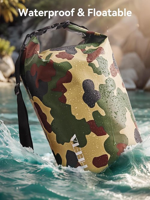 HEETA Waterproof Dry Bag - Lightweight Roll Top Storage Backpack with Emergency Whistle | 5L-40L Sizes for Travel, Kayaking, Camping