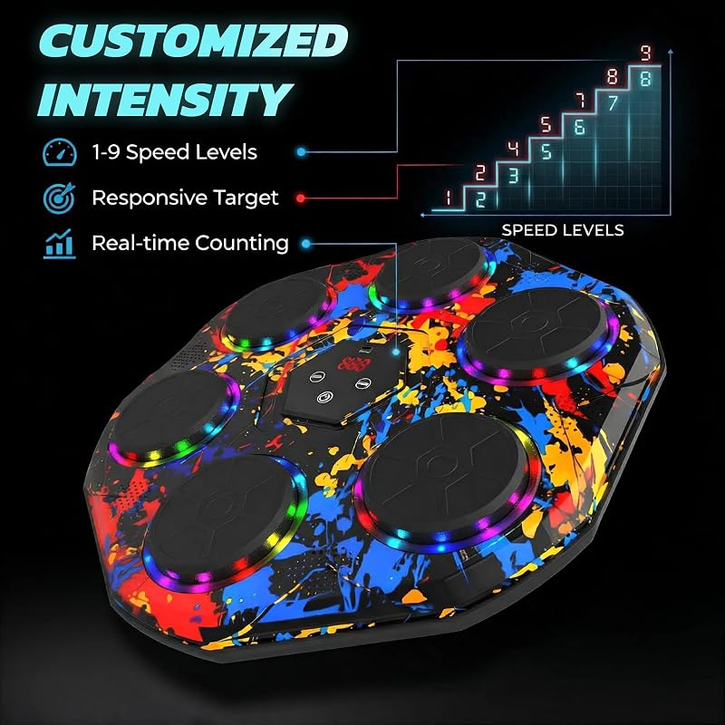 Music Boxing Machine for Adults & Kids – 9 Modes, Bluetooth, LED Display