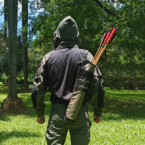 KRATARC Archery Back Arrow Quiver - Lightweight & Foldable Compact Design for Target Shooting