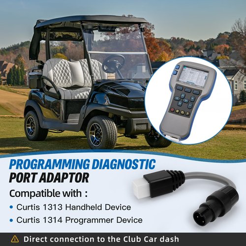 Lazenta Programming Diagnostic Port Adaptor 4 Pin Compatible with Curtis 1313 Handheld Device and 1314 Programmer Device Directly to Club Car