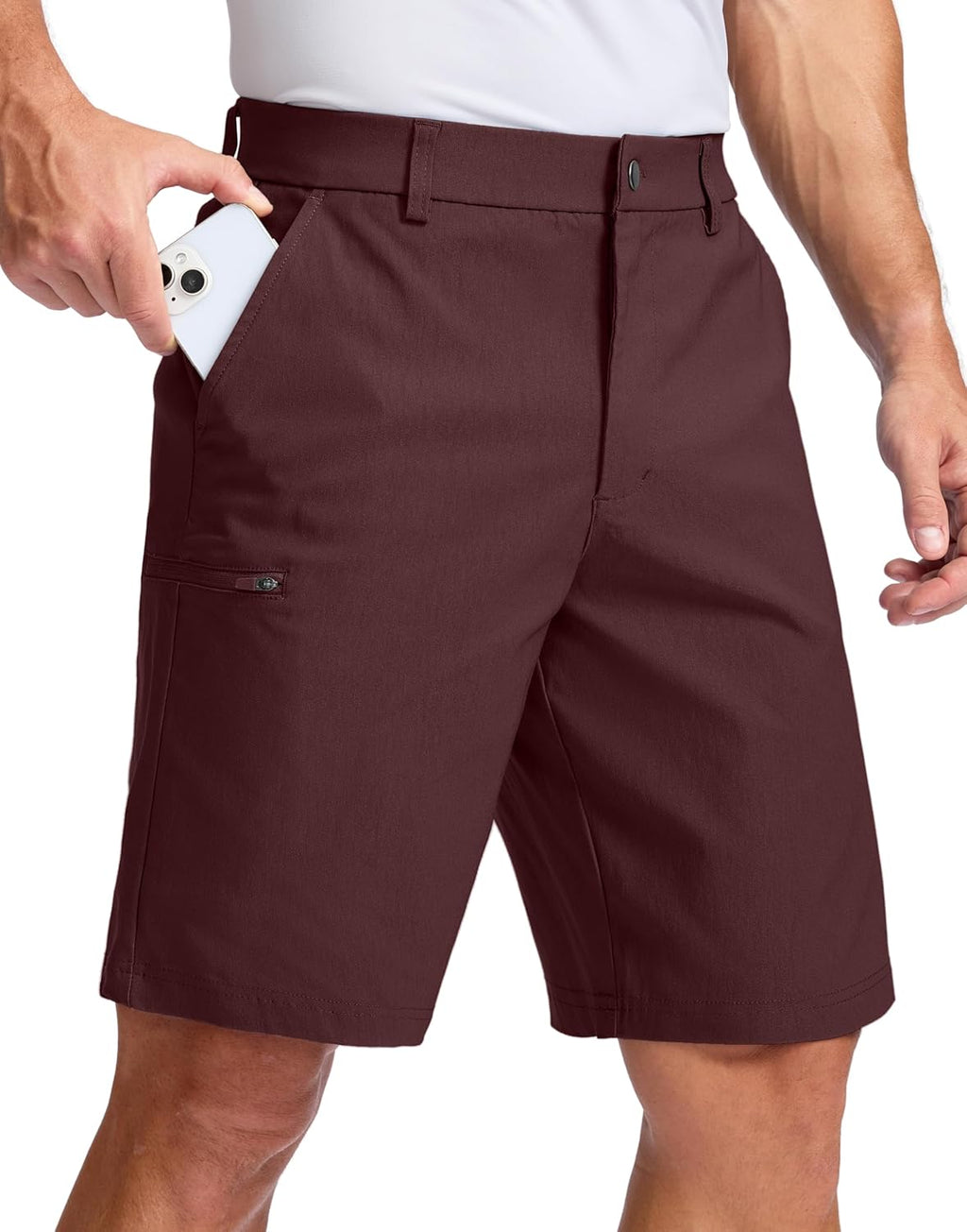 Pudolla Men's Golf Shorts - Quick Dry Stretch Casual Shorts with 4 Pockets | 7/9 Inch Lightweight Design