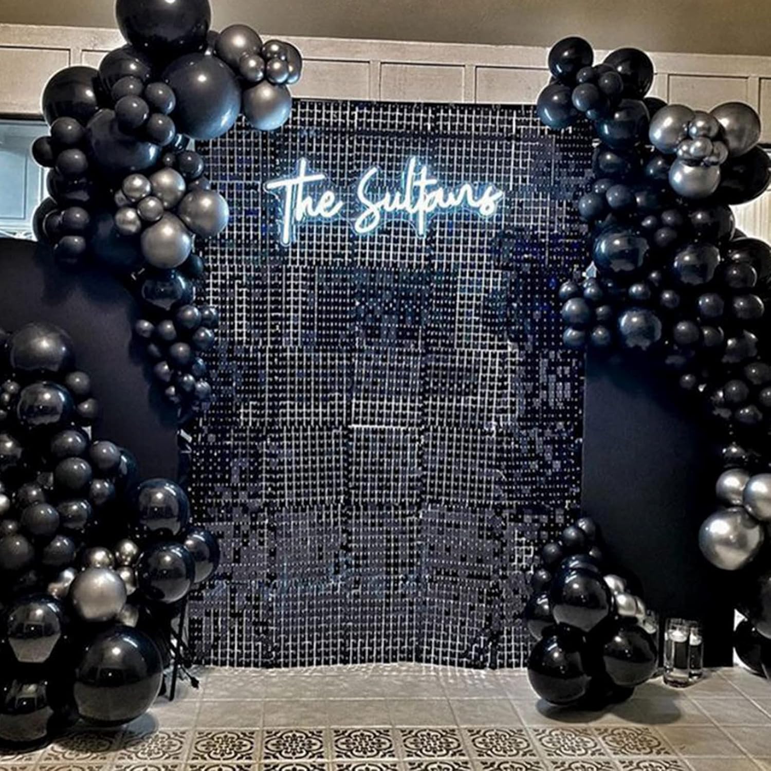 PartyWoo Black Balloons - 140-Piece Arch Kit with Various Sizes for Baby Showers, Birthdays & Anniversaries