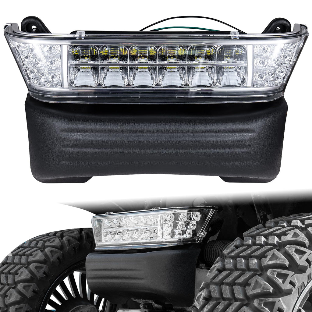 WEKANI Upgrade Golf Cart Headlight Kit with Bumper for Club Car Precedent 2004-UP, Golf Cart Front LED Light Kit Replacement 12V for Club Car Precedent