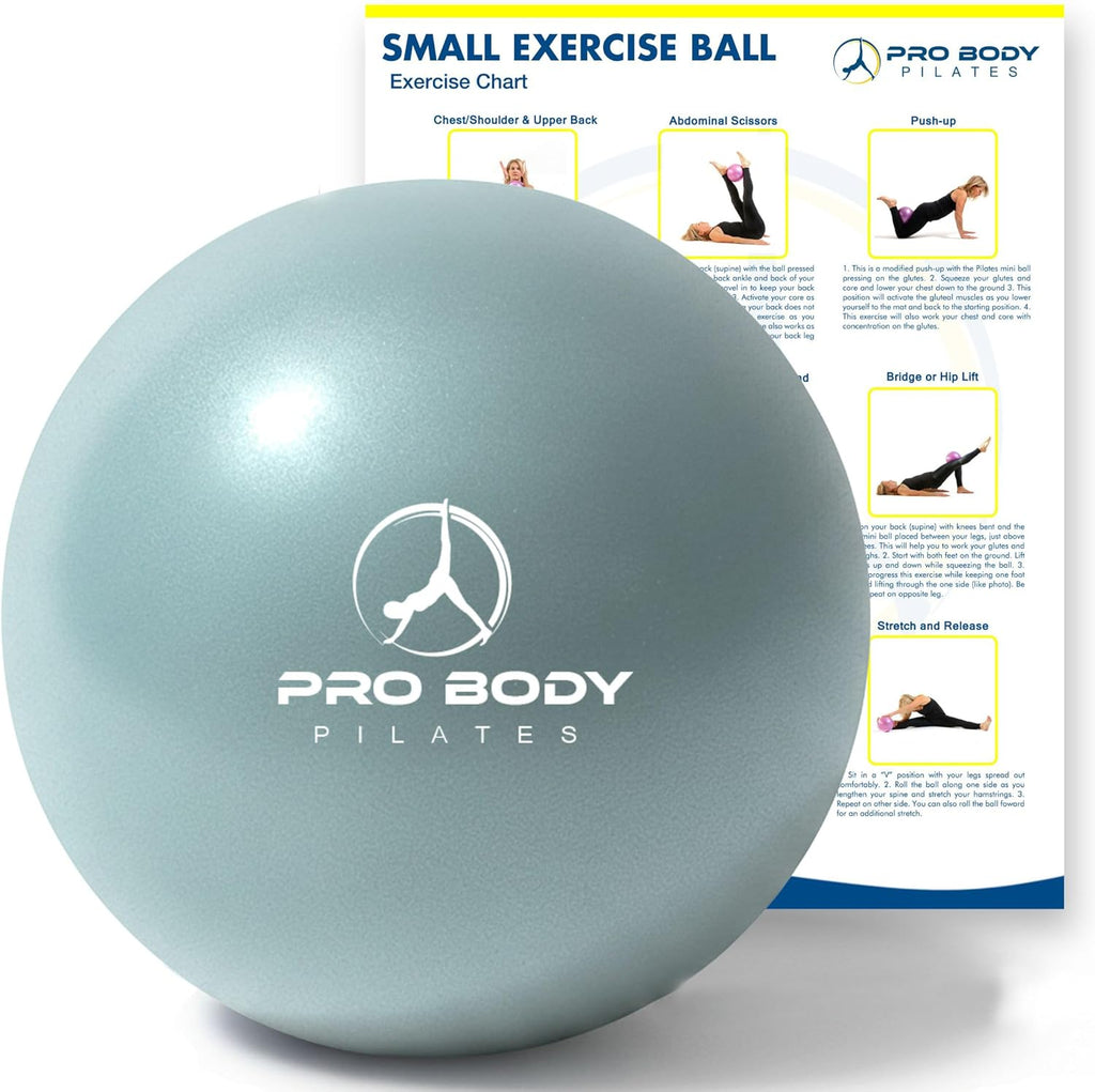 ProBody Pilates Ball 9 Inch - Small Exercise Ball for Core Stability, Yoga, & Physical Therapy