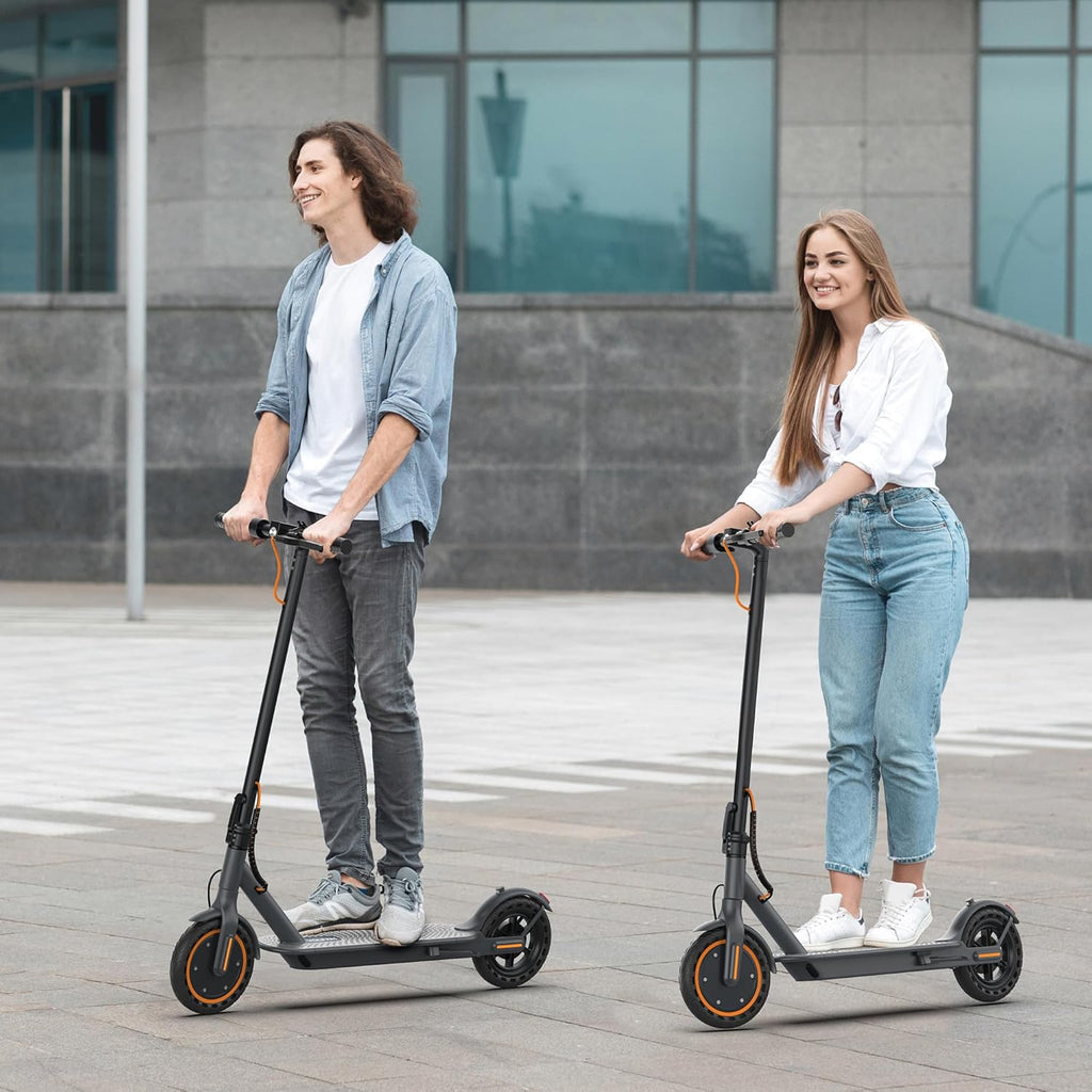 VOLPAM Electric Scooter - 350W Motor, 19 MPH Speed, 21 Miles Range, Portable Design with Smart App & Double Braking System