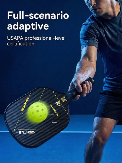 GBS Pickleball Paddle,USAPA certified,3K T700 carbon fiber surface,16mm titanium alloy honeycomb shock-absorbing core,high torque rotational control,powerful stroke,ThermoEdge thermoforming technology