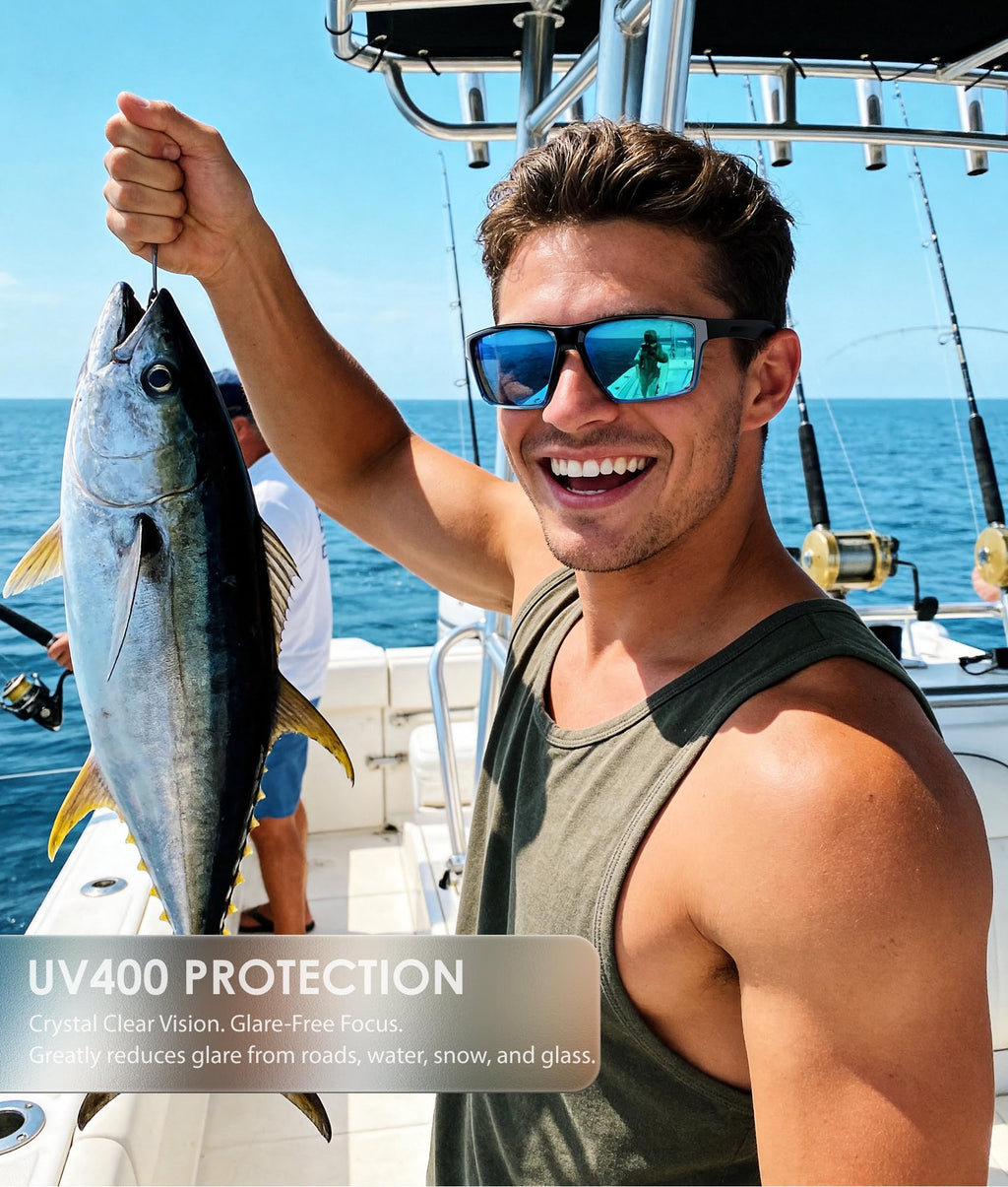 KALIYADI Sports Mens-Sunglasses Women Polarized-Sunglasses-Men: Sun Glasses with UV400 for Driving Running Cycling
