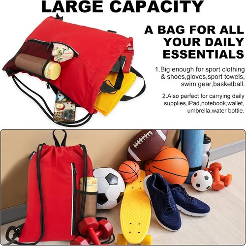 HOLYLUCK Drawstring Backpack - Versatile Gym Bag for Men & Women | Perfect for Beach & Sports