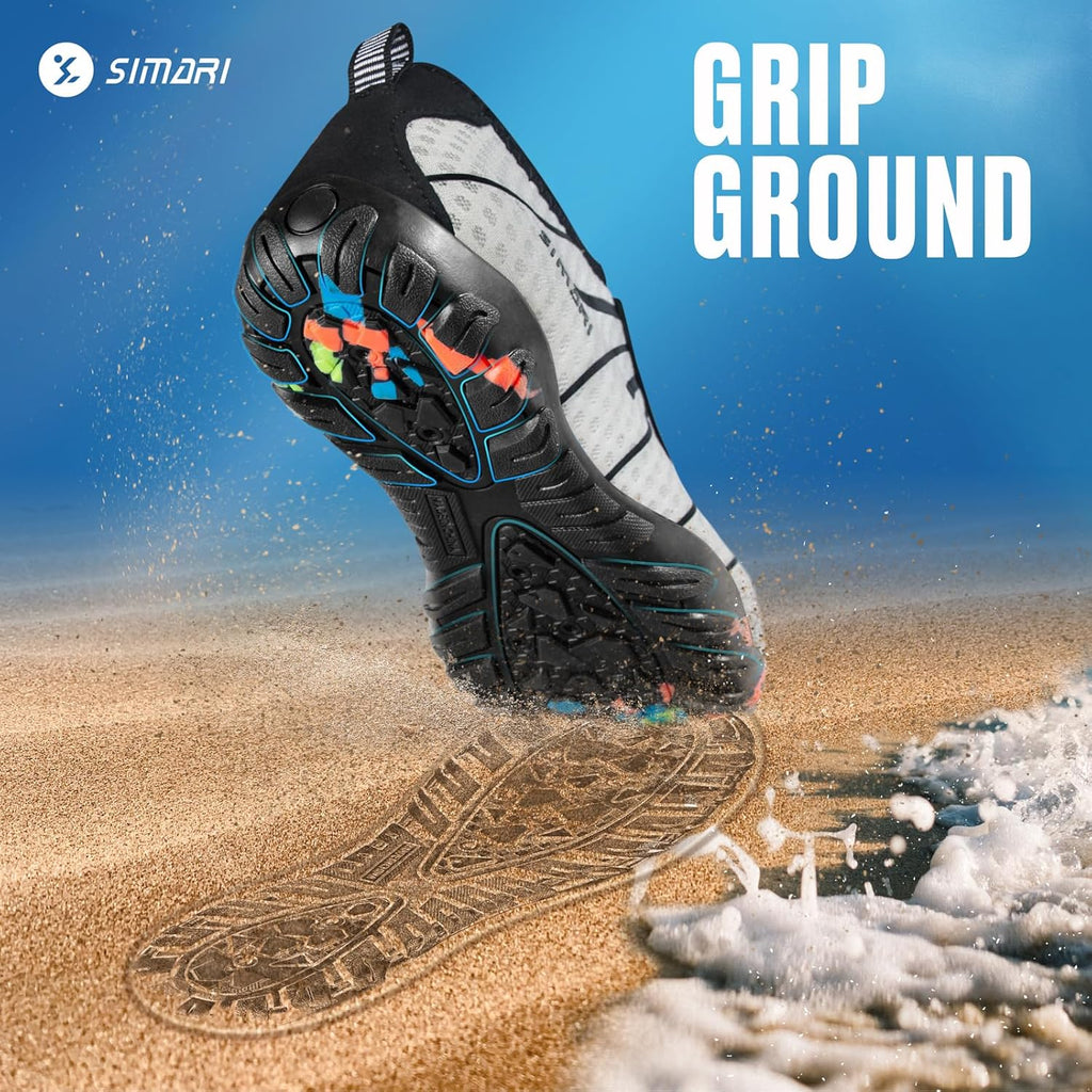 SIMARI Water Shoes - Quick-Dry Aqua Socks for Men & Women | Lightweight Non-Slip Swim Shoes for Surfing, Beach Sports, Diving