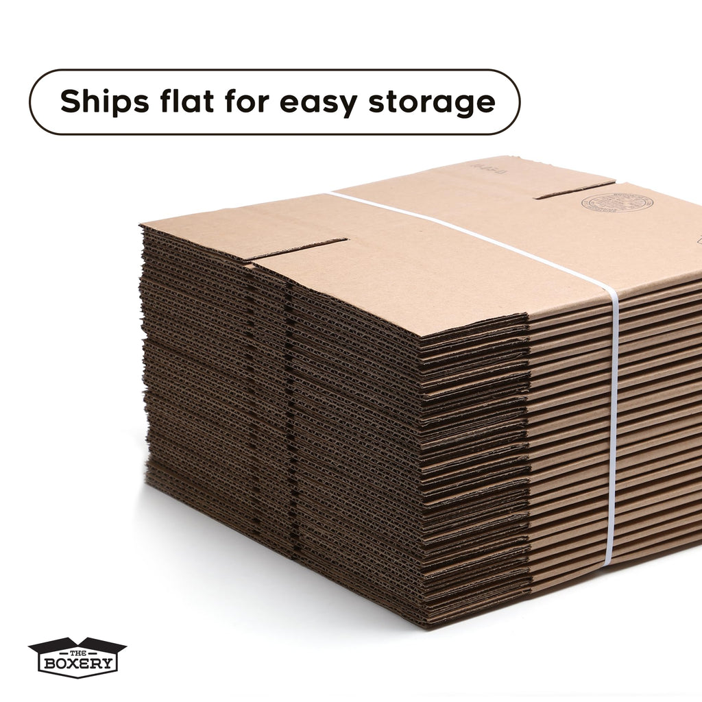 The Boxery 9"x6"x5" Brown/Kraft Corrugated Cardboard Shipping Boxes 25-Pack | Mailing, Packing, Moving & Storage for Business/Home – Durable - Eco-Friendly, Recyclable - Made in the USA