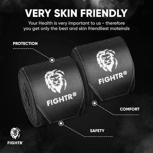FIGHTR® Boxing Handwraps - 160-Inch Semi-Elastic Wraps with Thumb Loop for MMA & Martial Arts