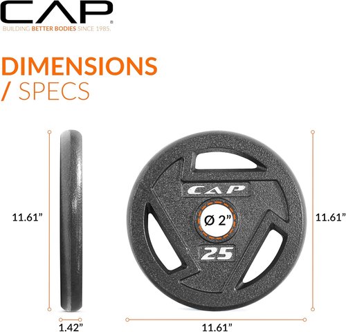 CAP Barbell 2-Inch Olympic Weight Plate - Durable Design | Multiple Sizes Available