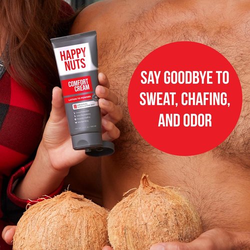 Happy Nuts Starter Sack Bundle - Comfort Cream Deodorant, Nut & Body Wash, Toiletry Bag Included