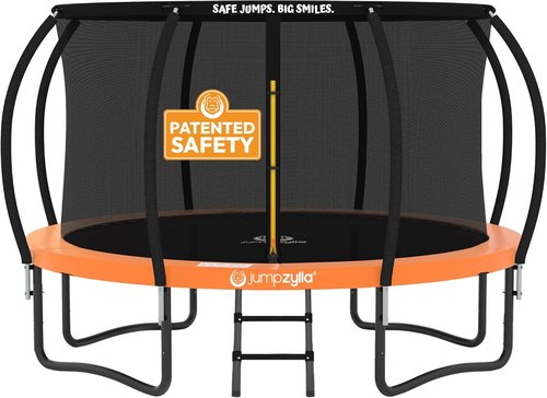 Jumpzylla Trampoline - ASTM Approved Outdoor Fun with Enclosure, Non-Slip Ladder & Anti-Rust Frame | 8FT-16FT Sizes