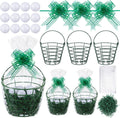 Skiennix Golf Gift Basket Set - 22 Pcs for Men Golfers | Metal Ball Baskets & Gift Bags