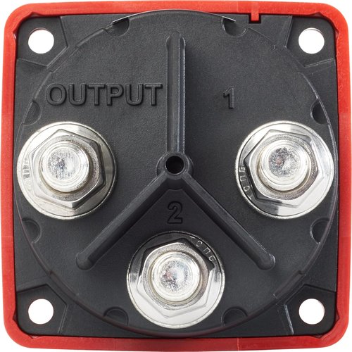 Blue Sea Systems 4-Position Mini Selector Battery Switch - Red, 6007 M-Series for Efficient Power Management
