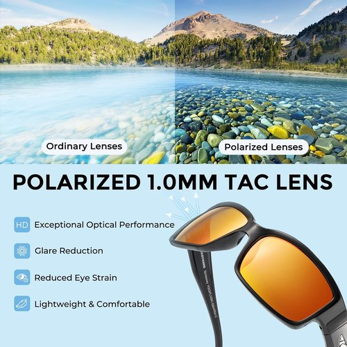 KastKing Skidaway Polarized Sport Sunglasses - UV Protection for Men & Women | Ideal for Driving, Fishing, Cycling, Running