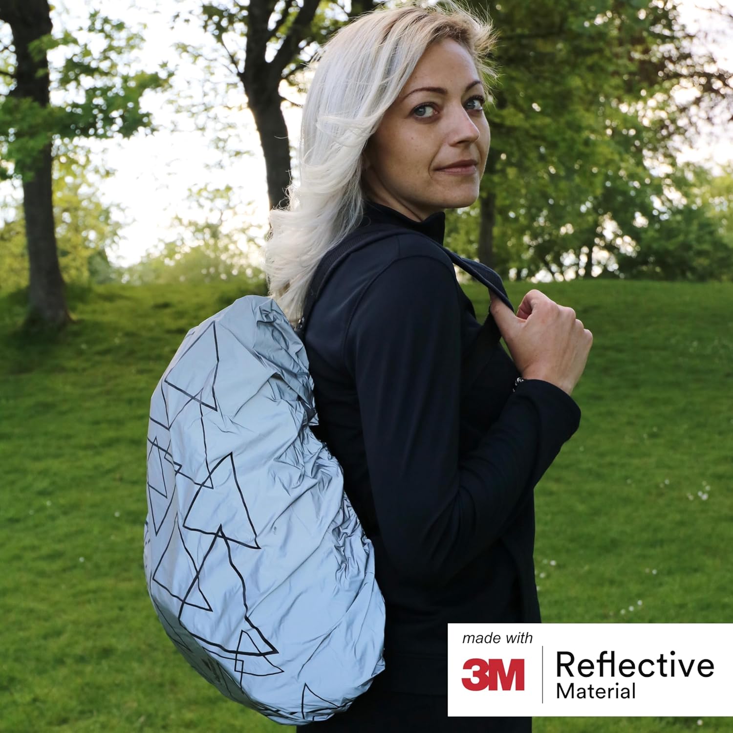 Salzmann Reflective Backpack Cover - High-Visibility, Waterproof & Weatherproof - 3M Scotchlite Material