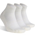RTZAT Merino Wool Ankle Socks for Men and Women - Moisture-Wicking, Breathable, Arch Support, Padded Workout Hiking Socks for Year-Round Wear, Medium, White, 3 Paris