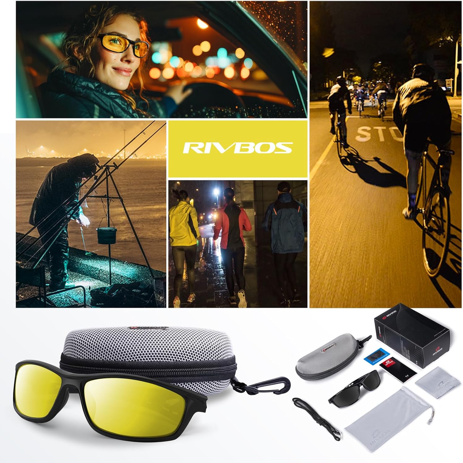 RIVBOS Polarized Sunglasses for Men & Women - UV Protection Sports & Fishing Shades | RB833 Model