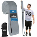 LUXEEMA Performance Premium 76 inch Extended-Length Resistance Bands for Working Out | 3" Wide Non-Slip Extra Long Tall Thick Cloth Band, No Pinching & Snapping, Exercise Workout Fitness Stretch Band
