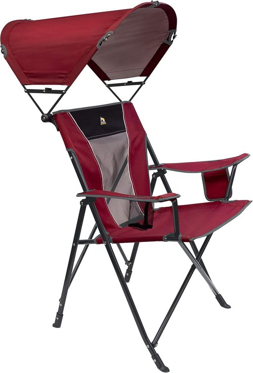 GCI Outdoor Comfort Pro Sunshade Chair - Lightweight & Portable | Cinnamon Red Color