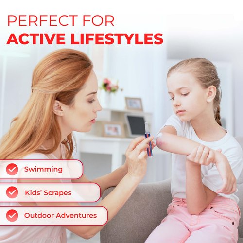 Liquid Bandage for Skin – Waterproof Skin Glue for Wound Closure, Flexible Liquid Barrier with Non-Sting Formula – Long-Lasting Liquid Bandage - 40 Count