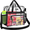 MAY TREE Clear Stadium Bag - 12x6x12 Clear Tote with Reinforced Straps for Work & Sports
