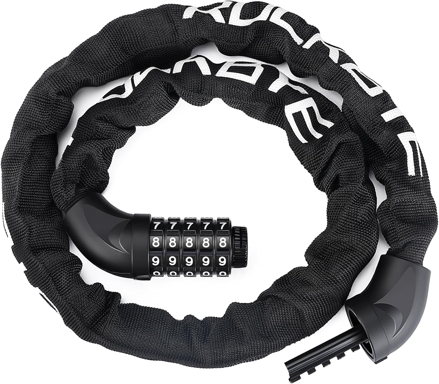 ONVIAN Heavy Duty Bike Lock - 5 Digit Combination, 3.2Ft Long Chain for High Security | Keyless for Ebike, Bicycle, Scooter, Motorcycle, Door, Gate, Fence