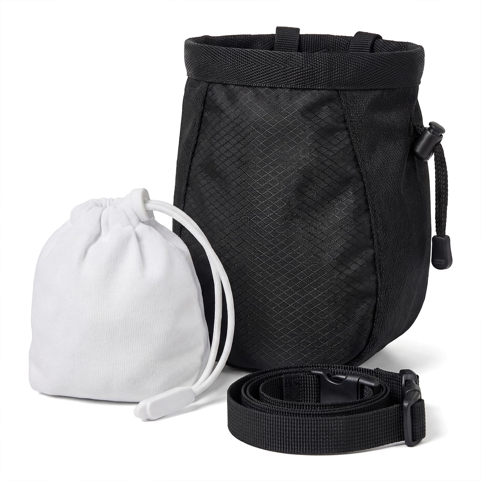 YERGOFE Climbing Chalk Bag for Rock Climbing - with Chalk Ball - Adjustable Black Chalk Bag Bouldering for Rock Climbing Equipment