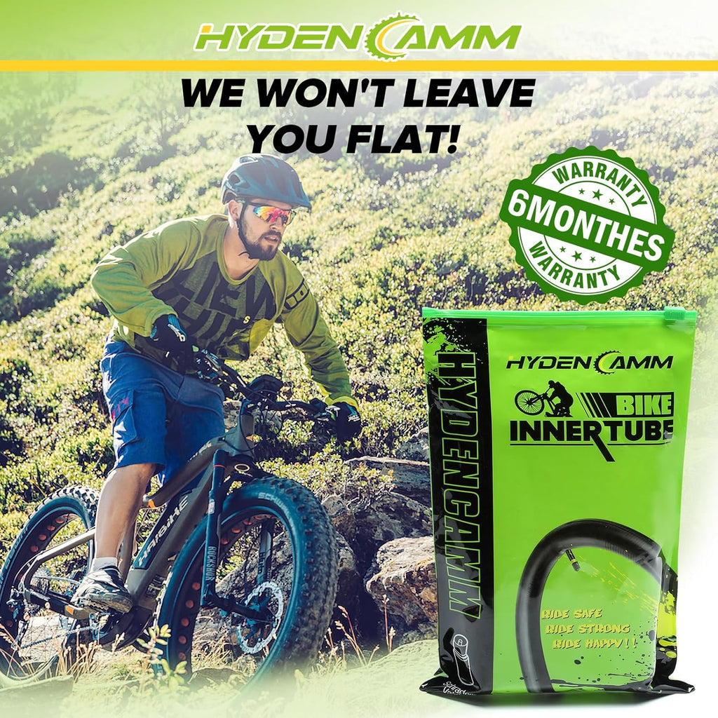 Skiennix Fat Tire Bike Inner Tubes - 20/26" x 3.0/3.5 with 32mm AV Schrader Valve & Tire Levers