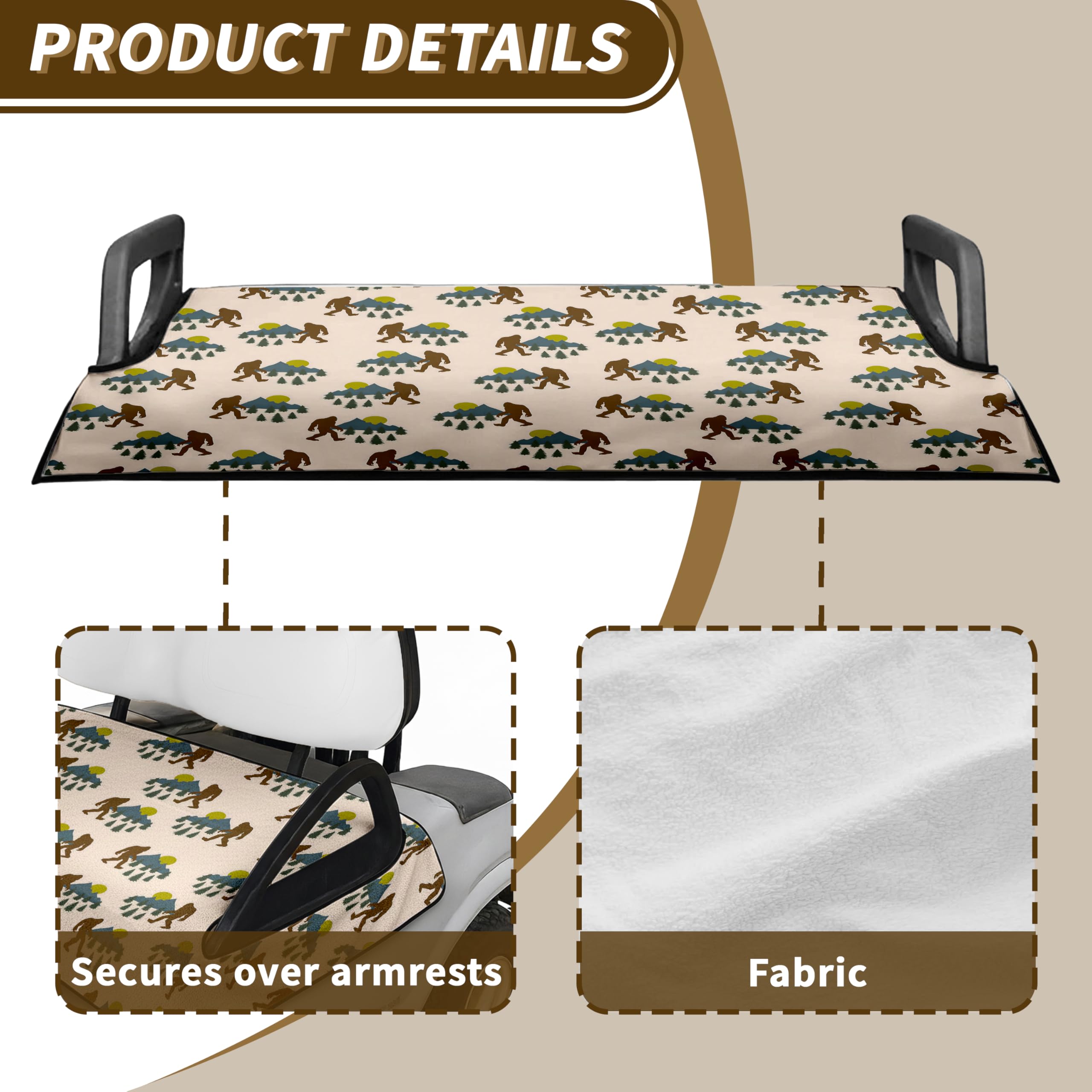 rywyyebsi Golf Cart Seat Covers,Golf Cart Seat Towel Blanket for Men Women Keeps Seat Comfortable and Clean,51"x 31",Golf CartAccessories for 2-Person Seats Decorations