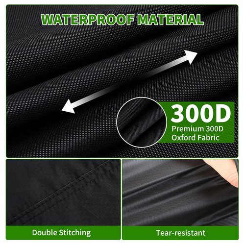 Tecoom 2/4 Passenger Golf Cart Cover Fits for Yamaha EZGO Club Car, 300D Waterproof Durable Oxford Fabric with Zipper Doors/Windproof Buckle, All Weather Outdoor Heavy Duty Rain Enclosure Universal