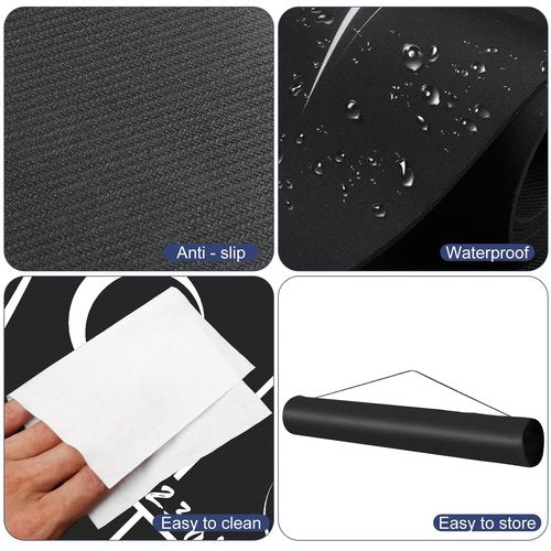 NELOMO Abdominal Exercise Mat Ab Workout Mat Rubber Non-Slip Abdominal Exercise Mat Ab Roller Mat 71”X 23.6” Heavy Ab Training Mat AB Workout Must Have for Fitness Gym