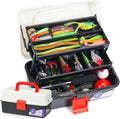 TCMBY Tackle Box - 3 Layers with 321Pcs Fishing Lures Kit, Pliers, Hooks & Accessories - Ideal Gift for Men