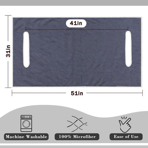 YOKYHOM Golf Cart Seat Covers for 2/4-Seater, Microfiber Seat Towel Blanket, Keeps Seats Cool, Clean & Comfortable, Fits EZGO, Club Car, Yamaha, 51"x31", Grey Black