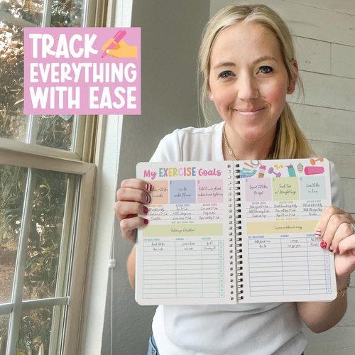 Fitness Journal for Women - Workout Journal for Women, Food and Fitness Journals, Undated Workout Log Book Planner, Exercise and Gym Journals, Exercise Planner Weight Loss Tracker