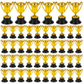 Nicunom 50 Pack Mini Trophies for Awards, Plastic Gold Award Trophy Cups for Kids Participation Trophy Cup Bulk for Party Favor, Reward, Prop, Sport, Tournament, Competition, Winning Prize, 3.4 in