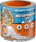 Gorilla Waterproof Patch & Seal Tape - 4" x 10' White Tape for Permanent Weather-Resistant Repairs