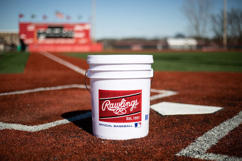 Rawlings Official League Youth Baseballs - Competition Grade, 30-Ball Bucket | ROLB1X