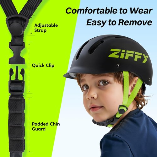 Jova ZIFFY Kids Bike Helmet - Adjustable, Lightweight & Safety Certified | 2 Sizes, 4 Colors for Toddlers to Youth