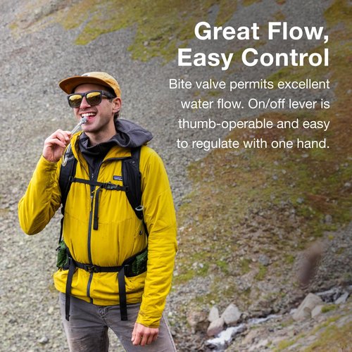 Osprey Hydraulics 2L Backpack Water Reservoir with Bite Valve - BPA-Free, Leakproof Hydration Bladder with QuickConnect and Slide-Seal - Compatible with Most Hiking and Biking Packs