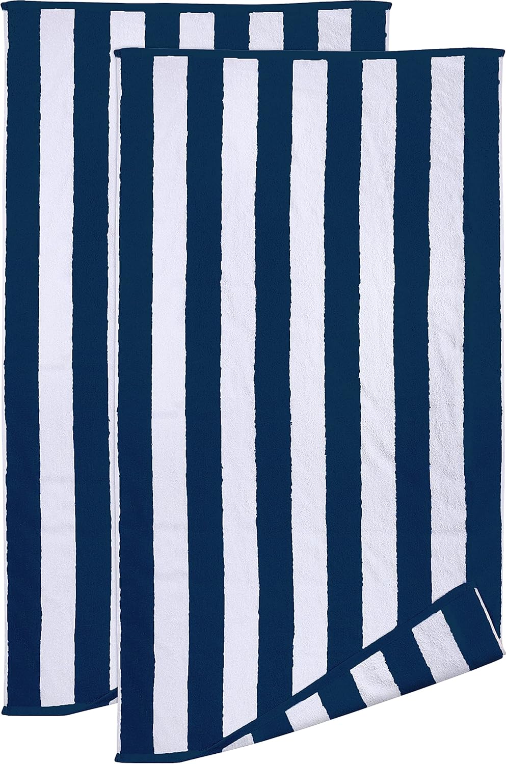 Utopia Towels Jumbo Beach Towel - 100% Ring-Spun Cotton, Highly Absorbent & Quick-Dry, 35x70 Inches | 2 Pack Navy