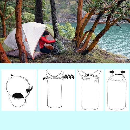 Dry Bags Waterproof - Ultralight Roll Top Sack for Kayaking & Camping | 40L Black